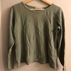 Sage green long sleeve top